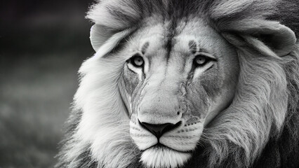 Black and White Lion #5