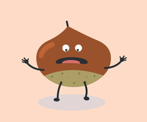 Chestnut cartoon icon