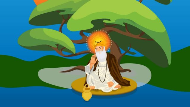 Guru Nanak Jayanti, Guru Purab and Guru Prakash of Guru Nanak Dev ji, Animated Clip
