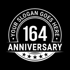 164 years anniversary logo design template. Vector illustration