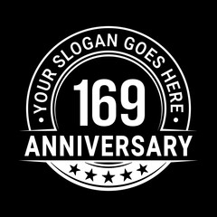 169 years anniversary logo design template. Vector illustration