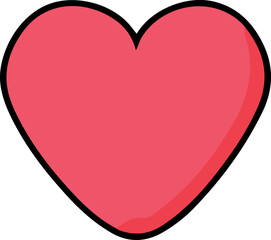 Heart, Symbol of Love and Valentine's Day. Icon Isolated 