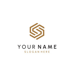 beautiful luxury letter S monogram in infinity shape, elegant circular letter SS and S logo template