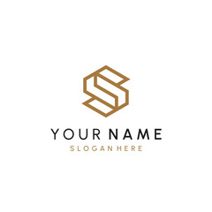 beautiful luxury letter S monogram in infinity shape, elegant circular letter SS and S logo template