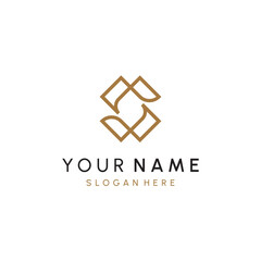 S letter logo design vector. luxury letter S monogram in infinity shape, elegant circular letter SS and S logo template.