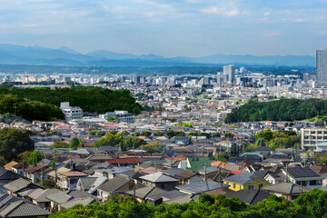 Obraz premium 日本の街並み 住宅地 商業地域 