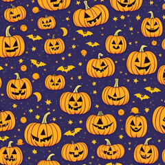 halloween seamless pattern