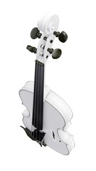 classical violin on a white background. 3d rendering.