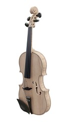 Fototapeta premium Brown classical violin on a white background. 3d rendering.