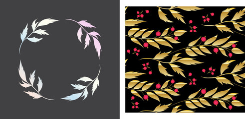 Hand-drawn botanical illustrations. Flowers clipart for creating wedding decor, floral frames and wreaths. Minimalistic vector line art.