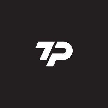 Creative Modern Letters TP PT Vector Icon Logo in Black Colors.