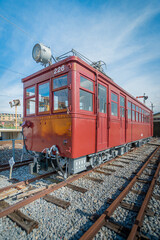 Obraz premium 三岐鉄道 阿下喜駅 展示車