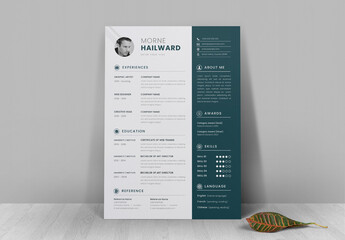 Clean Resume Layouts with Black & White Minimal Accents