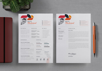 Resume Layouts with Cover Letter Layout Multicolored Accents