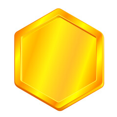 Gold hexagon icon