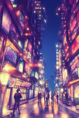 Anime City Night