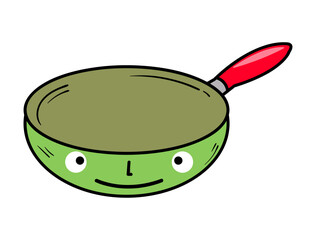 Kawaii or Doodle Collection, Home Appliances decorated with Facial Expression Emoticons