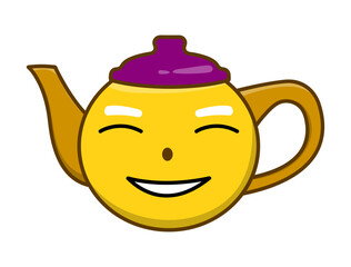 Kawaii or Doodle Collection, Home Appliances decorated with Facial Expression Emoticons