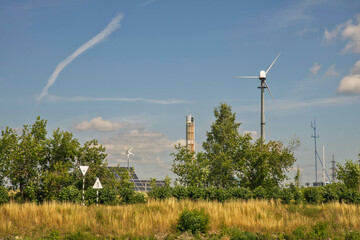 Wind power station in Dubna. Russia
