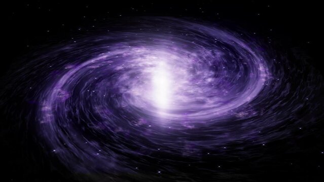 Galaxy with stars. Space and universe. 3D animation