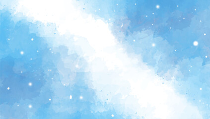 Hand painted watercolor pastel sky background
