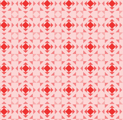 seamless geometric pattern with red roses