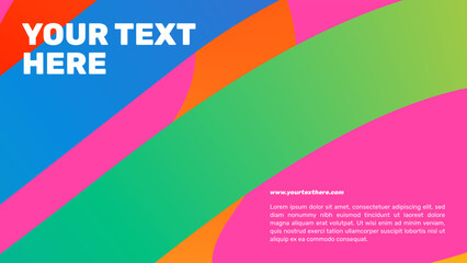 Minimalist modern colorful design template.