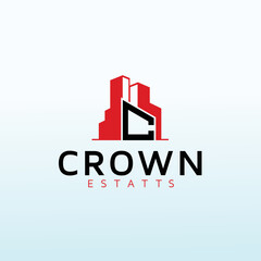 Crown real Estates vector logo