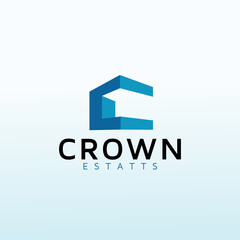 Crown real Estates vector logo