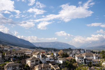 View of beautifull, Old Town Gjirokaster, Albania