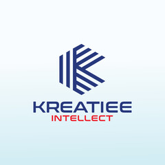 The K or creative vector logo design