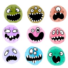 Summer doodle cartoon seamless cactus pattern for wrapping and clothes print and kids accessories and fabrics