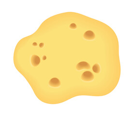slice cheese realistic icon