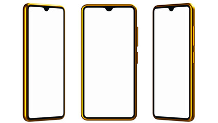 3D digital render of phone mock-up.