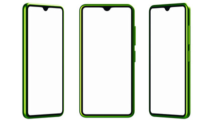 3D digital render of phone mock-up.