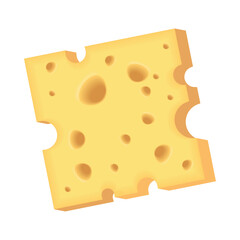 cheese portion realistic icon