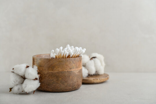 Bamboo Cotton Buds In Wooden Box