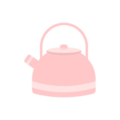 Pink kettle illustration