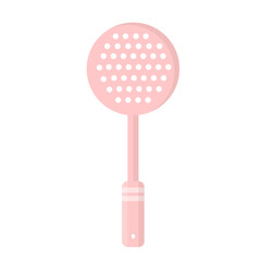 Pink perforated spoon illustration