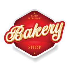 Bakery shop vintage sign lettering