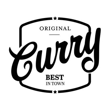 Original Curry vintage sign letering