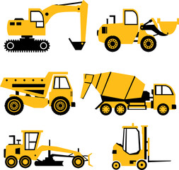 Construction truck svg bundle for  engineering outdoor