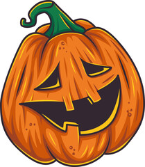 Halloween pumpkin with emotion