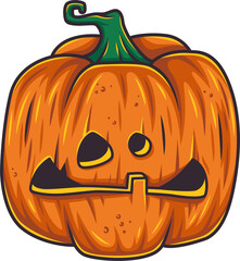 Halloween pumpkin with emotion