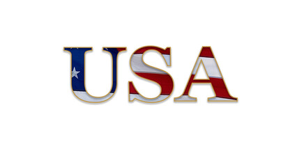 USA symbol, United State of America logo with stars and stripes US flag.
