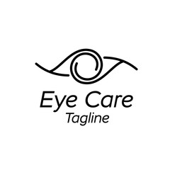 line art eye care logo design