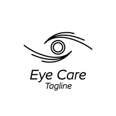 line art logo design for eye care
