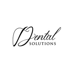 line art dental solution logo design