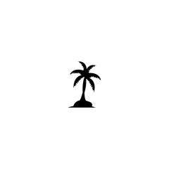 Fototapeta na wymiar coconut tree icon image illustration vector design beach scenery symbol