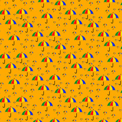 Obraz premium sombrinhas de frevo papel de parede amarelo maracatu 